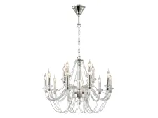 NEWPORT 12700 12710+5/C , Люстра, Nickel Clear glass D81*H50 cm E14 15*40W
