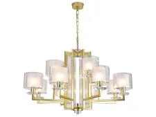 NEWPORT 4400 4408+4/C mat.gold , Люстра, Matte gold Clear crystal Clear glass D91*H57/15