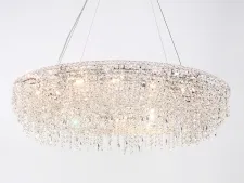 NEWPORT 10900 10910+6/S , Люстра, Nickel Clear crystal D80*H18 cm G9 16*40W