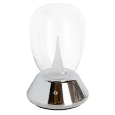 Настольная лампа диммируемая 10W 3000K прозрачный/хром Uovo III Lightstar 807904