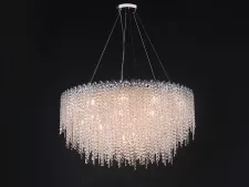 NEWPORT 10900 10933/C , Люстра, Nickel Clear crystal D85*H36/136 cm G9 33*40W
