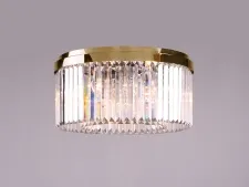 NEWPORT 10110 10118/PL gold , Потолочный светильник, Gold Clear crystal D50*H23 cm E14 8*40W