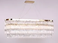 NEWPORT 10120 10128+8/S gold , Люстра, Polished champagne gold Clear crystal L122*28*H44 cm G9 16*40W