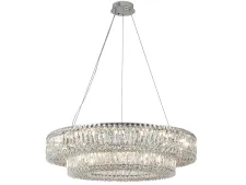 NEWPORT 8450 8450+28/S chrome , Люстра, Chrome Clear crystal D80*H20/250 cm G9 28*40W