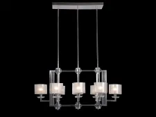 NEWPORT 4400 4408/S chrome , Люстра, Chrome Clear crystal Clear glass L107*57*H52/104,5 cm E14 8*40W