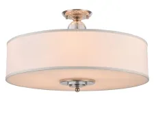 NEWPORT 31800 31809/PL , Потолочный светильник, Nickel Clear crystal Shade white D70*H43,5 cm E27 9*25W