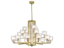 NEWPORT 4400 4412+6+3/C mat.gold , Люстра, Matte gold Clear crystal Clear glass D130*H86