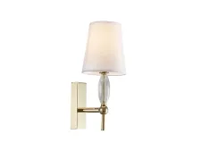 NEWPORT 4370 4371/A gold , Бра, Gold Clear glass Shade white L14*H34,5*Sp18 сm Е14 1*40W