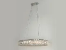 NEWPORT 8450 8458/S chrome , Люстра, Chrome Clear crystal L86*W35*H20/250 cm G9 8*40W