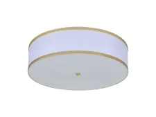 NEWPORT 3550 3559/PL mat.gold , Потолочный светильник, Matte gold Shade white D70*H18 cm E27 9*25W