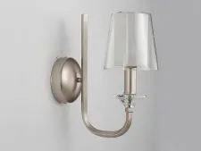 NEWPORT 4600 4601/A , Бра, Silver perla Glass clear/matt white L15*H36*Sp27 cm E14 1*40W