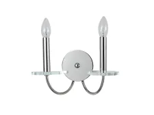 NEWPORT 3870 3872/A nickel , Бра, Nickel Clear glass L27,2*H21*SР18 cm Е14 2*40W