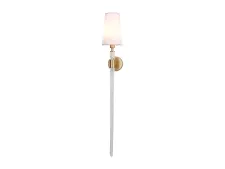 NEWPORT 3580 3581/A brass , Бра , Brass Shade white D13*H93*Sp14,8 cm E14 1*40W
