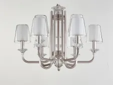 NEWPORT 4600 4606+3/C , Люстра, Silver perla Glass clear/matt white D75,5*H56 cm E14 9*40W