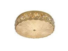 NEWPORT 8300 8300/480 PL gold , Потолочный светильник, Gold Clear crystal D48*H12,5 cm G9 12*9W
