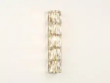 NEWPORT 10120 10125/A new gold , Бра, Polished champagne gold Clear crystal L13*H51*Sp9 cm G9 5*25W
