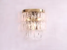 NEWPORT 10120 10123/A new gold , Бра, Polished champagne gold Clear crystal L27*H34*Sp13.5 cm G9 3*25W