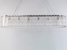 NEWPORT 10820 10820/120 oval , Люстра, Nickel Clear crystal L120*32*H24 cm E14 16*40W