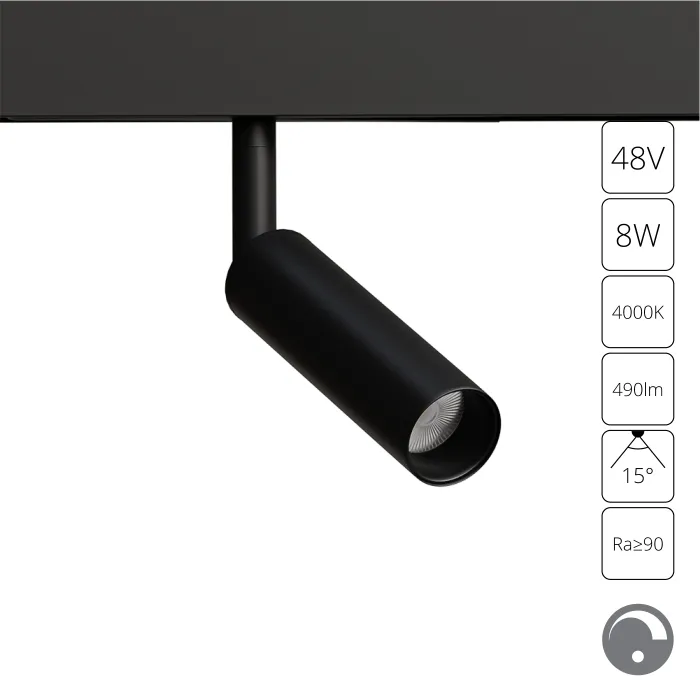 Магнитный трековый светильник Arte Lamp LINEA 0.1-10V A4680PL-1BK | Дом Декора