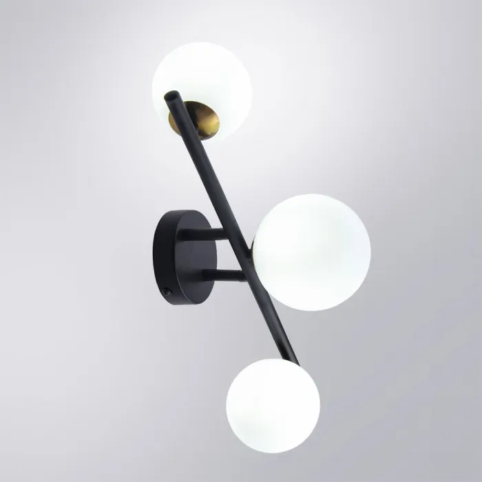 Настенно-потолочный светильник Arte Lamp GEMINI A2243PL-3BK | Дом Декора