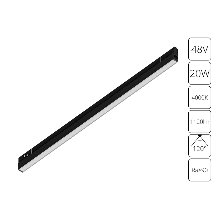 Магнитный трековый светильник Arte Lamp EXPERT A5723PL-1BK | Дом Декора