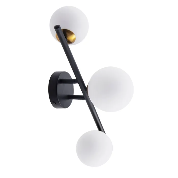 Настенно-потолочный светильник Arte Lamp GEMINI A2243PL-3BK | Дом Декора