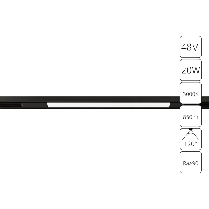 Магнитный трековый светильник Arte Lamp OPTIMA A7284PL-1BK | Дом Декора