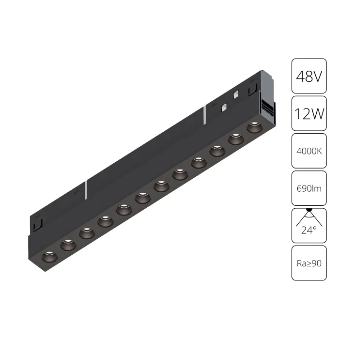 Магнитный трековый светильник Arte Lamp EXPERT A5724PL-1BK | Дом Декора