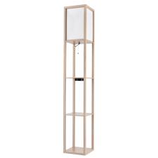 8091/1F COMFI LN26 459 дерево/белый, дерево/текстиль Торшер Е27 1*60W 220V PRACTIC