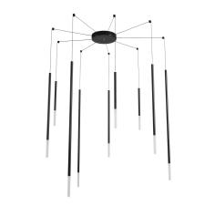 Подвесные 8400/27l ledio ln26 000 черный/белый, металл/акрил люстра led 27w 3000k 220v stick