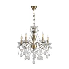 Потолочные 8346/5 classi ln26 089 бронза/прозрачный, металл/хрусталь люстра потолочная e14 5*40w 220v luina