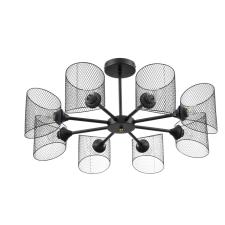 Потолочные 8238/8c county ln26 310 черный металл люстра потолочная е27 8*60w 220v tidina