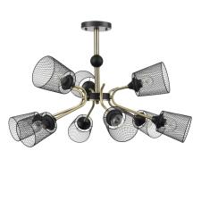 Потолочные 8191/9c county ln26 306 черный/античная бронза/черный металл люстра потолочная е27 9*60w 220v abris