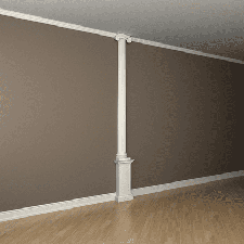 Интерьерная лепнина полуколонна 1.10.201 Европласт