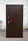Металлическая дверь TERMO-DOOR Медный антик Сибирь Термо Орех стандарт