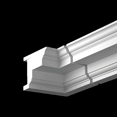 Фасадная лепнина внутренний угол 4.32.121 Европласт