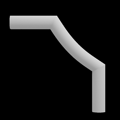 Интерьерная лепнина угловой элемент 1.52.817 Европласт